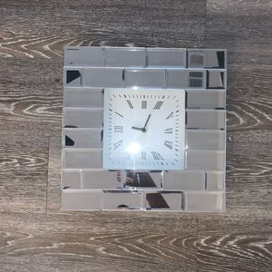 Mirrored wall clock